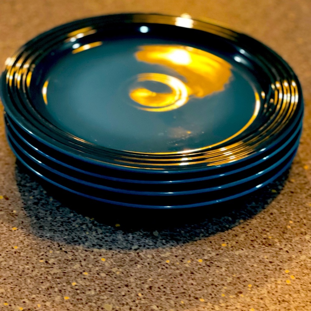 Teal LeCreuset Dinner Plates set of 2